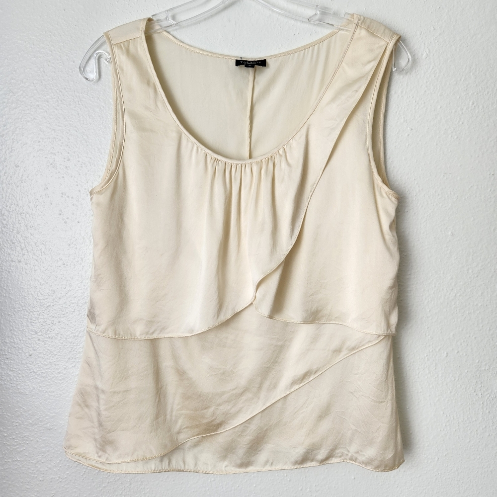 Talbots Silk Ivory Sleeveless Blouse Size 6